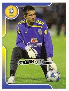 Cromo Victor no treinamento - Estrelas da Seleção o Brasil na Copa do Mundo de 2010 n. 262 - Panini