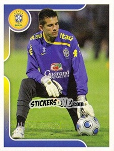 Sticker Victor no treinamento - Estrelas da Seleção o Brasil na Copa do Mundo de 2010 - Panini