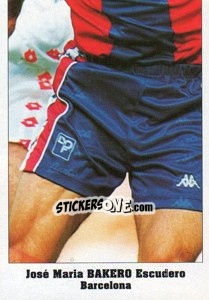 Sticker José Maria Bakero Escudero - Italy Eurocups Stars Parade 1994-1995 - Sl