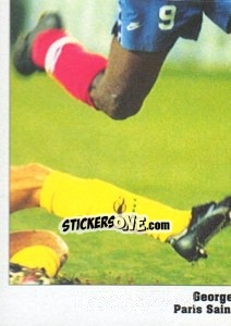 Sticker George Weah - Italy Eurocups Stars Parade 1994-1995 - Sl