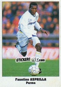 Figurina Faustino Asprilla - Italy Eurocups Stars Parade 1994-1995 - Sl