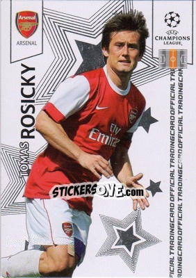 Sticker Tomas Rosicky - UEFA Champions League 2010-2011. Trading Cards n. 5 - Panini