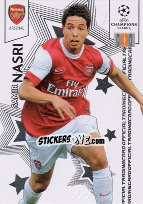 Sticker Samir Nasri - UEFA Champions League 2010-2011. Trading Cards n. 8 - Panini