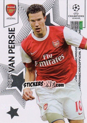 Sticker Robin van Persie - UEFA Champions League 2010-2011. Trading Cards n. 9 - Panini