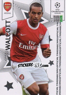 Sticker Theo Walcott - UEFA Champions League 2010-2011. Trading Cards n. 10 - Panini