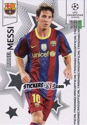 Sticker Lionel Messi - UEFA Champions League 2010-2011. Trading Cards n. 20 - Panini