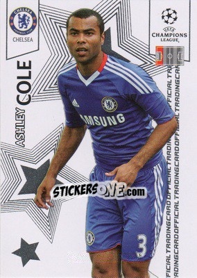 Sticker Ashley Cole - UEFA Champions League 2010-2011. Trading Cards n. 25 - Panini