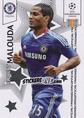Sticker Florent Malouda - UEFA Champions League 2010-2011. Trading Cards n. 27 - Panini