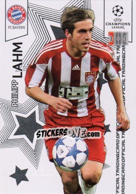 Sticker Philipp Lahm - UEFA Champions League 2010-2011. Trading Cards n. 32 - Panini