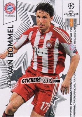 Sticker Mark Van Bommel - UEFA Champions League 2010-2011. Trading Cards n. 34 - Panini