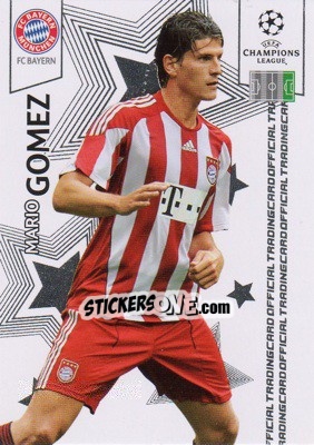 Sticker Mario Gomez - UEFA Champions League 2010-2011. Trading Cards n. 36 - Panini