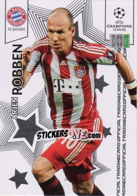 Sticker Arjen Robben - UEFA Champions League 2010-2011. Trading Cards n. 37 - Panini