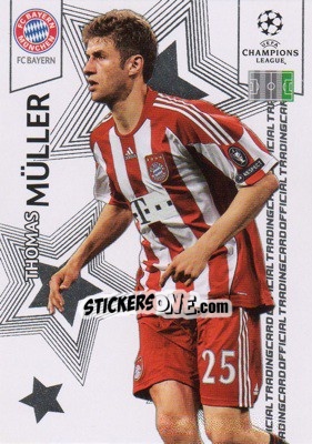 Sticker Thomas Müller - UEFA Champions League 2010-2011. Trading Cards - Panini