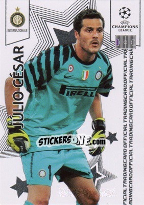 Sticker Júlio César - UEFA Champions League 2010-2011. Trading Cards n. 41 - Panini