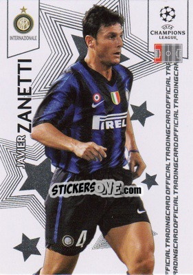Sticker Javier Zanetti - UEFA Champions League 2010-2011. Trading Cards n. 45 - Panini