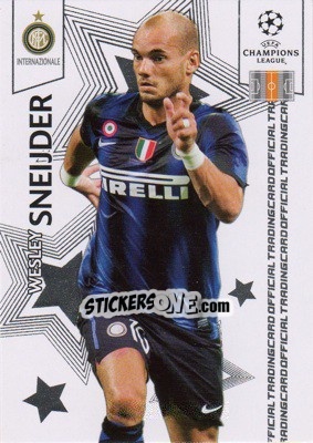 Sticker Wesley Sneijder - UEFA Champions League 2010-2011. Trading Cards n. 46 - Panini
