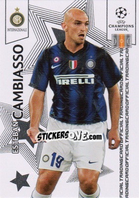 Cromo Esteban Cambiasso - UEFA Champions League 2010-2011. Trading Cards - Panini