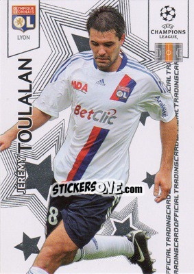 Sticker Jérémy Toulalan - UEFA Champions League 2010-2011. Trading Cards n. 52 - Panini