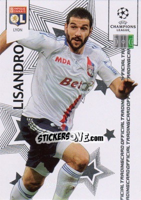 Sticker Lisandro López - UEFA Champions League 2010-2011. Trading Cards n. 55 - Panini