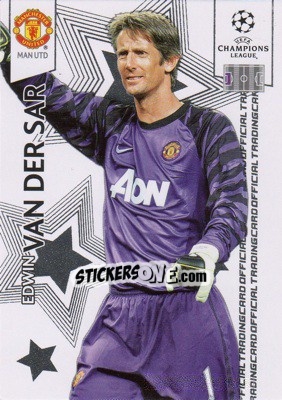 Sticker Edwin van der Sar - UEFA Champions League 2010-2011. Trading Cards n. 56 - Panini
