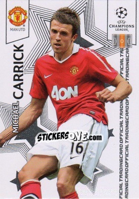 Sticker Michael Carrick - UEFA Champions League 2010-2011. Trading Cards n. 58 - Panini