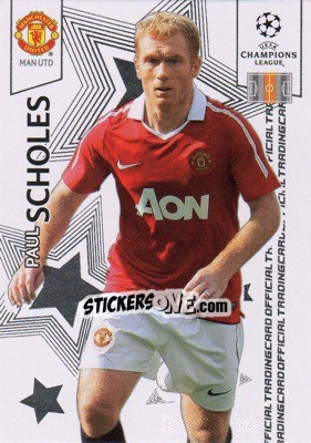 Sticker Paul Scholes - UEFA Champions League 2010-2011. Trading Cards n. 59 - Panini
