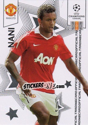 Sticker Nani - UEFA Champions League 2010-2011. Trading Cards n. 62 - Panini