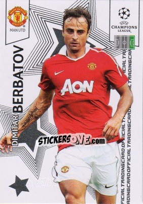 Sticker Dimitar Berbatov - UEFA Champions League 2010-2011. Trading Cards n. 64 - Panini