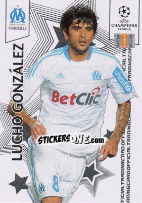 Figurina Lucho González - UEFA Champions League 2010-2011. Trading Cards n. 66 - Panini