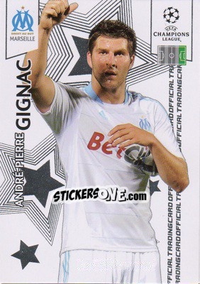 Sticker André-Pierre Gignac - UEFA Champions League 2010-2011. Trading Cards n. 67 - Panini