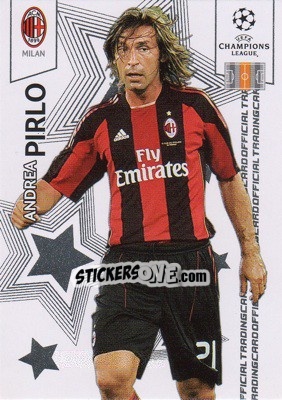 Sticker Andrea Pirlo - UEFA Champions League 2010-2011. Trading Cards n. 70 - Panini