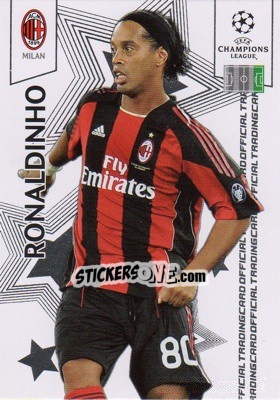 Sticker Ronaldinho - UEFA Champions League 2010-2011. Trading Cards n. 73 - Panini