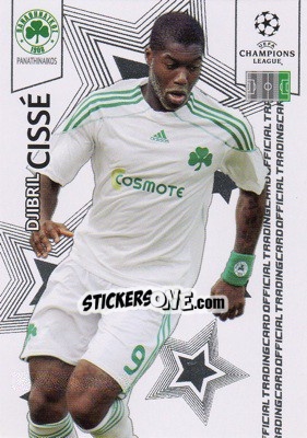 Sticker Djibril Cissé - UEFA Champions League 2010-2011. Trading Cards n. 77 - Panini