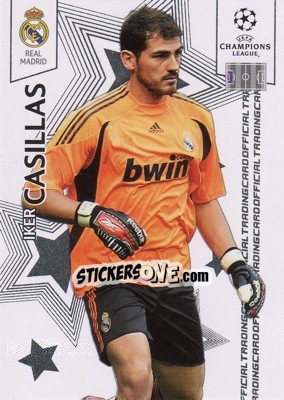 Sticker Iker Casillas - UEFA Champions League 2010-2011. Trading Cards n. 79 - Panini
