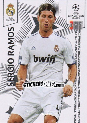 Sticker Sergio Ramos - UEFA Champions League 2010-2011. Trading Cards n. 80 - Panini