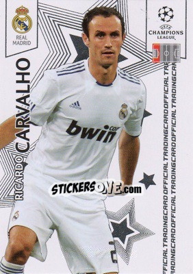 Sticker Ricardo Carvalho - UEFA Champions League 2010-2011. Trading Cards n. 81 - Panini