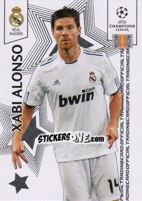 Sticker Xabi Alonso - UEFA Champions League 2010-2011. Trading Cards n. 82 - Panini