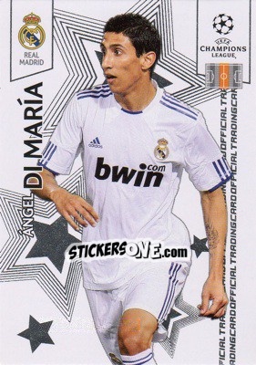 Sticker Ángel di María - UEFA Champions League 2010-2011. Trading Cards n. 86 - Panini