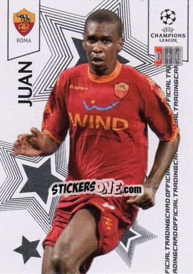 Sticker Juan - UEFA Champions League 2010-2011. Trading Cards n. 90 - Panini