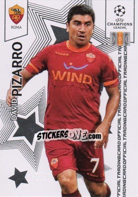 Sticker David Pizarro - UEFA Champions League 2010-2011. Trading Cards n. 91 - Panini