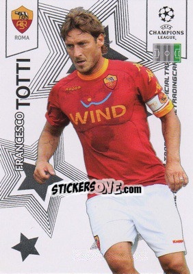 Sticker Francesco Totti - UEFA Champions League 2010-2011. Trading Cards n. 93 - Panini