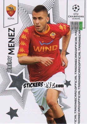 Sticker Jérémy Menez - UEFA Champions League 2010-2011. Trading Cards n. 96 - Panini