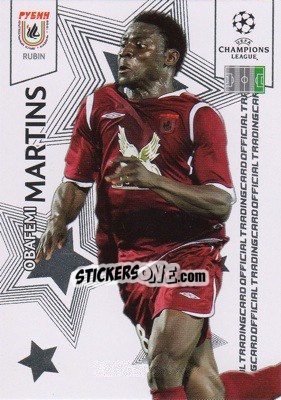 Sticker Obafemi Martins - UEFA Champions League 2010-2011. Trading Cards n. 97 - Panini