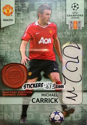 Sticker Michael Carrick - UEFA Champions League 2010-2011. Trading Cards n. A-MC - Panini