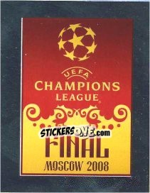 Sticker Poster Final Moscow 2008 - UEFA Champions League 2007-2008 - Panini