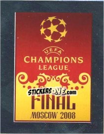 Sticker Poster Final Moscow 2008 - UEFA Champions League 2007-2008 n. 8 - Panini