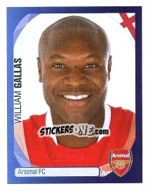 Cromo William Gallas - UEFA Champions League 2007-2008 - Panini