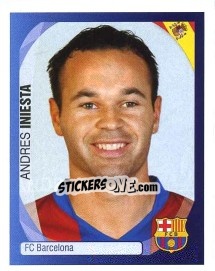 Sticker Andres Iniesta - UEFA Champions League 2007-2008 n. 54 - Panini