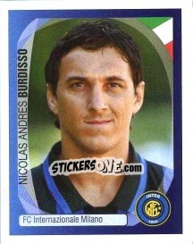 Sticker Nicolas Andres Burdisso - UEFA Champions League 2007-2008 - Panini