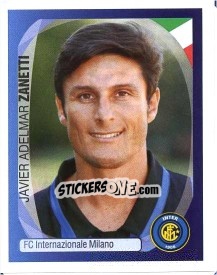 Sticker Javier Adelmar Zanetti - UEFA Champions League 2007-2008 n. 170 - Panini